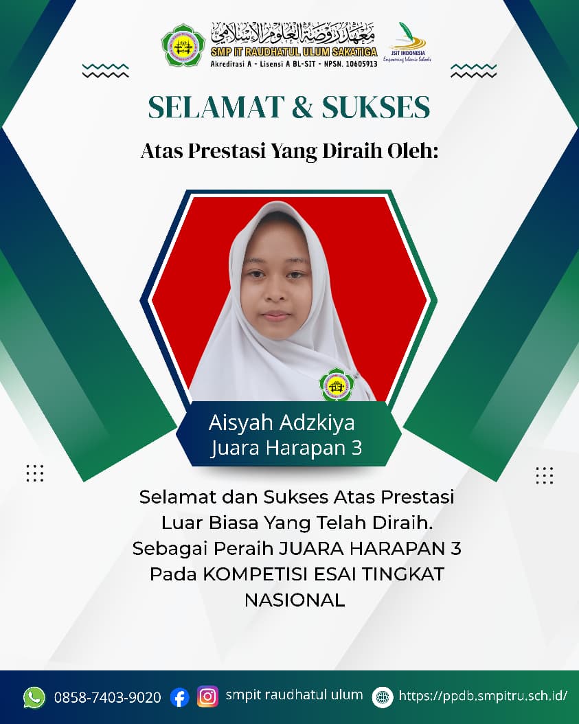 Juara Harapan 3 Kompetisi Esai Tingkat Nasional